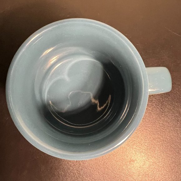 Threshold Sea Blue Stoneware Mug Embossed with Fresh and Delicious - Picture 4 of 5